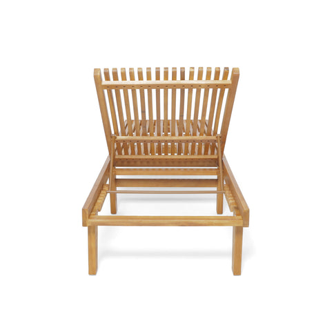Nadine - Stylish Chaise Lounge Chair - Teak