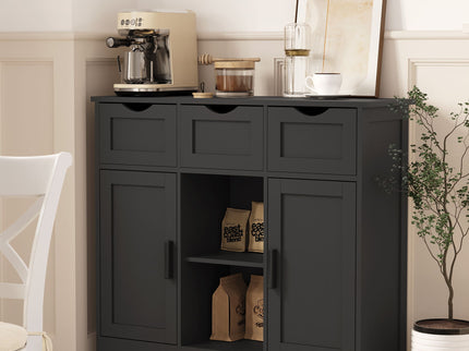 Storage Cabinets, Wooden Floor Cabinet, With Drawers And Shelves Storage Cabinets, Accent Cabinet For Living Room, Bedroom, Bathroom Furniture Home Decor