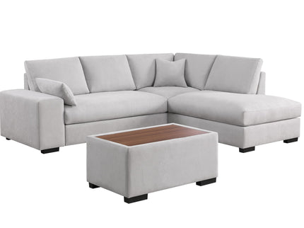 Joshua - 100" Sectional Sofa with Right Facing Chaise and Console Ottoman