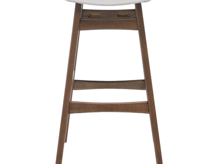 Mid Century Modern Bar Stool Set With Upholstered Seating