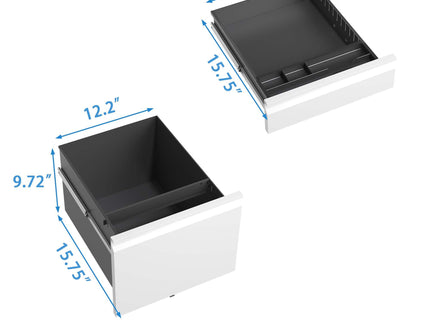 Metal Drawer Mobile File Cabinet With Lock For Home Office Organizer