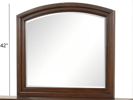 Meade - Arch Mirror With Low Distortion Glass - Dark Cherry