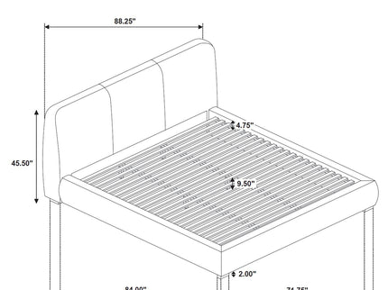 Modern Upholstered Platform Bed With Tufted Headboard