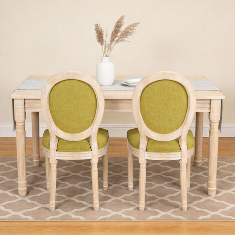 Upholstered With Round Back Dining Chairs (Set of 2)