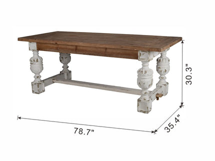 Alcott - Dining Table - Brown / Antique White