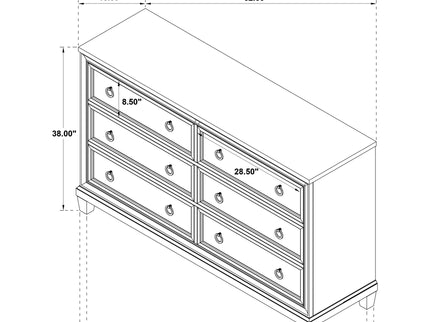 Wedner - 6 Drawer Dresser - Oak
