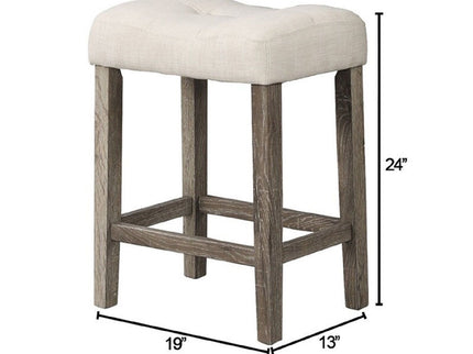 Transitional Counter Dining Set With 4 Tufted Stools
