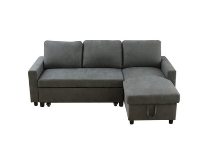 L - Shaped Convertible Sofa Bed With Storage Chaise