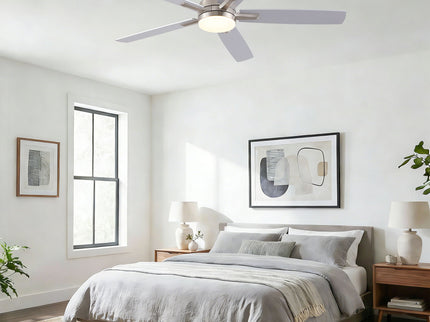 Mordern Flush Mount Ceiling Fan With Light And Remote Control