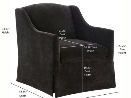 Luisa - Skirted Swivel Accent Chair