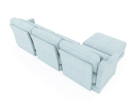 Stylish Sofa With Ottoman And Lumbar Pillows, Ergonomic Design