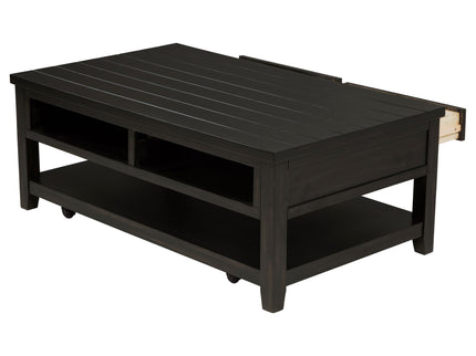 Sutter - 2 Drawer Rectangular Coffee Table - Dark Brown