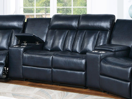 Reclining Sectional Sofa Set With Console Cup Holders USB Ports And Track Arms