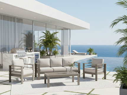 Outdoor Patio Set All-Weather & Thick Cushions