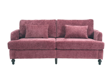 Mid Century Modern Fabric Loveseat Sofa, 2 Seat Upholstered Couch