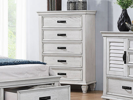 Lockeford - 5 Drawer Chest - White