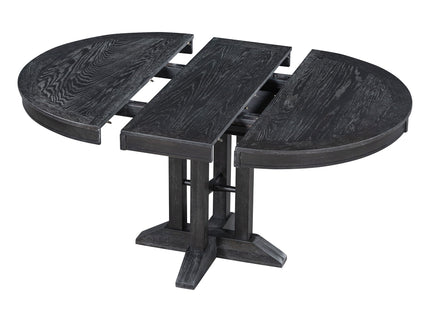 Dining Set & Extendable Round Table And 4 Upholstered Chairs