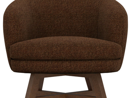 Swivel Accent Chair With Sculptural Base