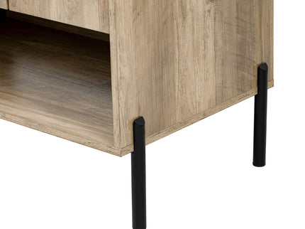 Bathroom Vanity Cabinet With Sink, Sliding Drawer, Soft Closing Door, Open Shelf - Natural Wood