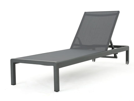 Outdoor Patio Chaise Lounge With 5 Reclining Positions