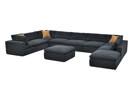 Custom Configuration Modular Sectional With Toss Pillows