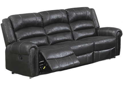 Power Reclining Sofa With Built In USB Port - Black