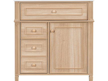 Bathroom Vanity With Sink, Flip Out Drawer, 2 Soft Close Drawers, 1 Soft Close Door - Wood