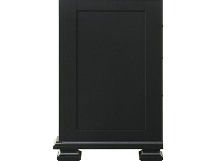 3 Drawer Nightstand With Pull Out Tray - Black