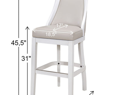 Modern Swivel Stool With Tall Back