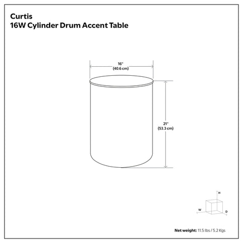 Curtis - Ombre Metal Cylinder Accent Table