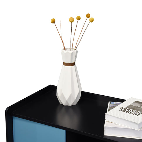 Modern Sideboard Buffet Cabinet With Doors And Unique Panel Styling