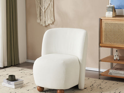 Modern Low Back Accent Upholstered Armless Living Room Chairs, Round Feet