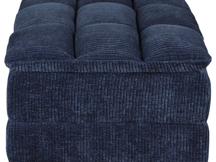 Azure - Upholstered Rectangular Ottoman - Blue