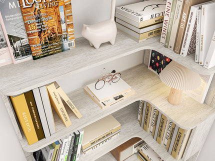 L-Shaped Corner Bookshelf