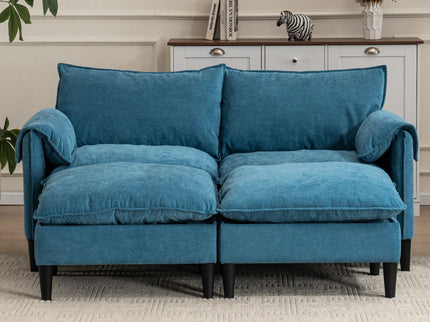 Convertible Combination Sofa With Footstools With Storage