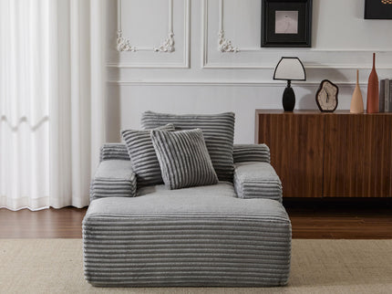 Oversized Chaise Lounge Chair Cozy Cloud Couch With 3 Throw Pillows And Wide Armrest