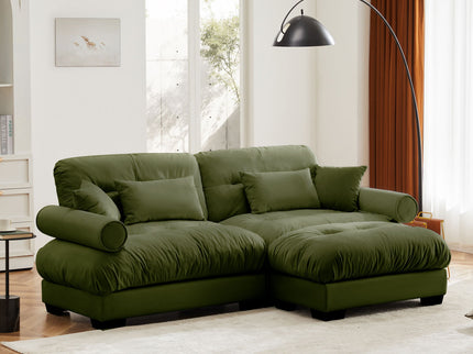 Super Comfort Oversized Modular Sectional Sofa With Movable Ottoman