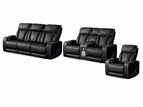 Black / 3 Pc. Sofa, Loveseat, Chair