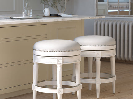 Rustic Elegance Backless Swivel Stool