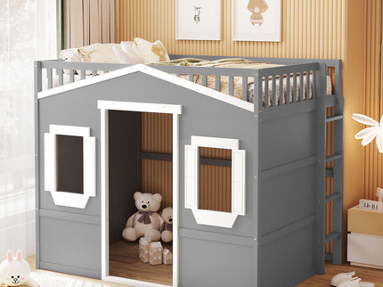 Elegant House Loft Bed With Ladder