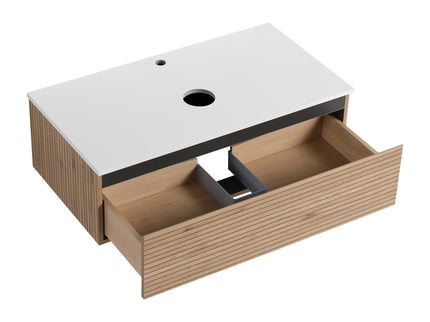 Wall Mounted Bathroom Vanity & 1 Soft Close Drawer (Excluding Sink)