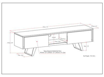 Lowry - Handcrafted TV Media Stand
