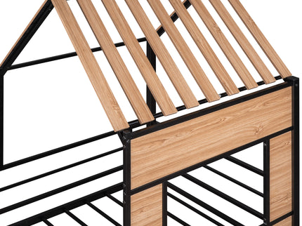 Loft Bed With Roof, Window, Guardrail, Ladder