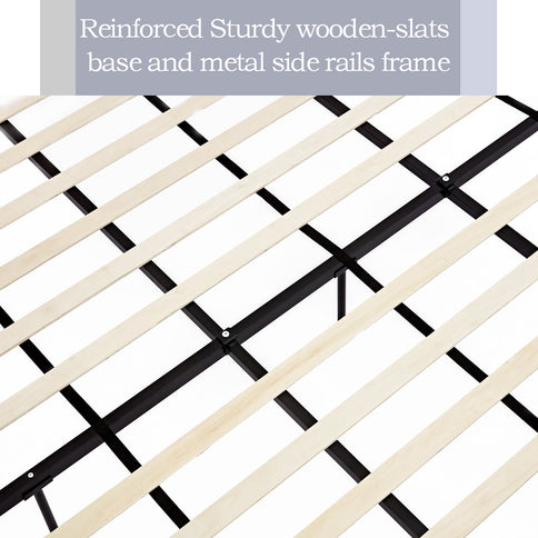 Carmen - King Size Upholstered Wingback Bed - White