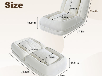 Upholstered Foldable Lazy Sofa Bed For Adults And Pets