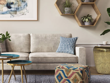 Johanna - Handcrafted Square Pouf