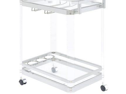 Kempton - 2 Tier Bar Cart - Chrome