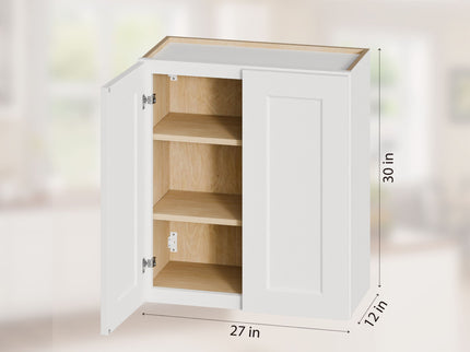 Shaker Wall Cabinet With Soft-Close Doors, Adjustable Shelves