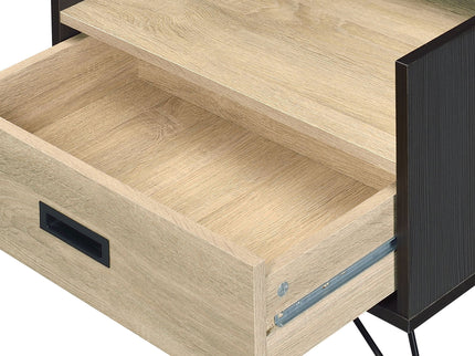 Melkree - Accent Table With Display & Utility Function - Black