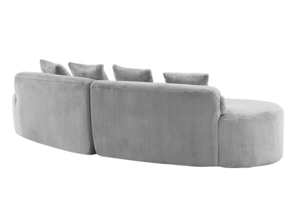 Modern Curved Sofa With Pillows